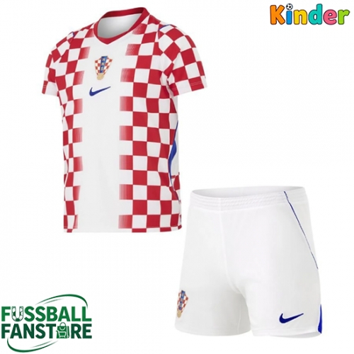 Kroatien Replik Heimtrikot Kinder WM 2026 Kurzarm (+ Kurze Hosen)